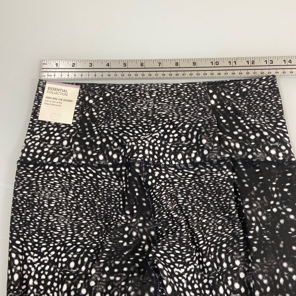 Calia Womens Medium Black Dotted 7/8 Leggings NEW Core Essential High Rise Yoga - Picture 5 of 10